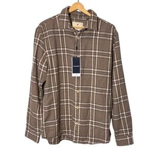 Jack & Jones Plaid Brown Wool Button Down Shirt Size XL NWT  Shacket